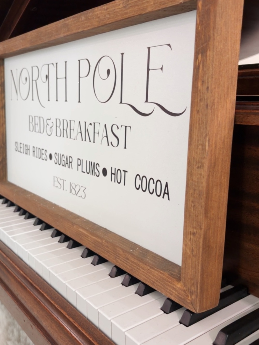 North Pole Bed & Breakfast Framed Sign